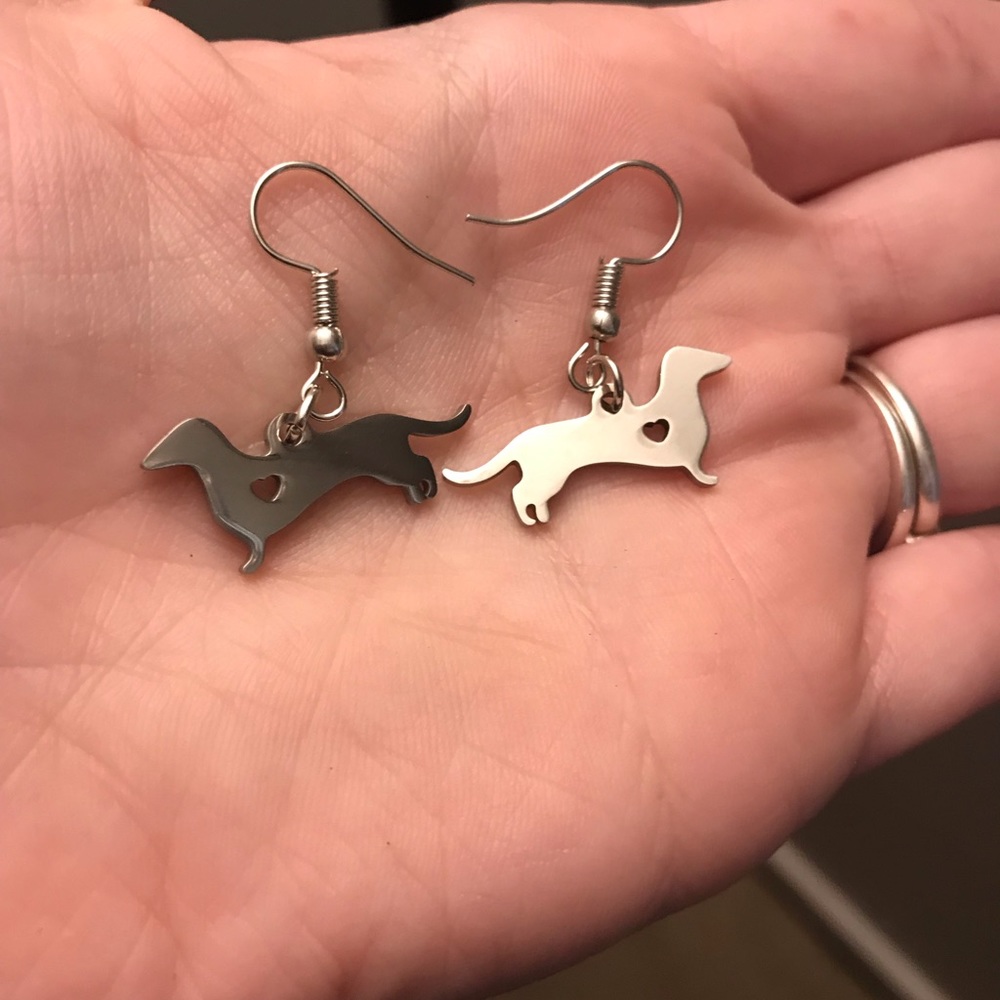 Dachshund Wiener Dog Earrings - Picture 3 of 6